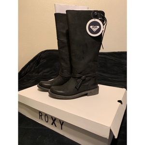 Roxy Rider Black Round Toe Knee High Boots Size: 6